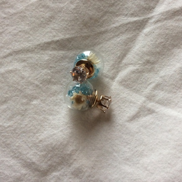 Flower Power Retro double sided earrings - Picture 1 of 5